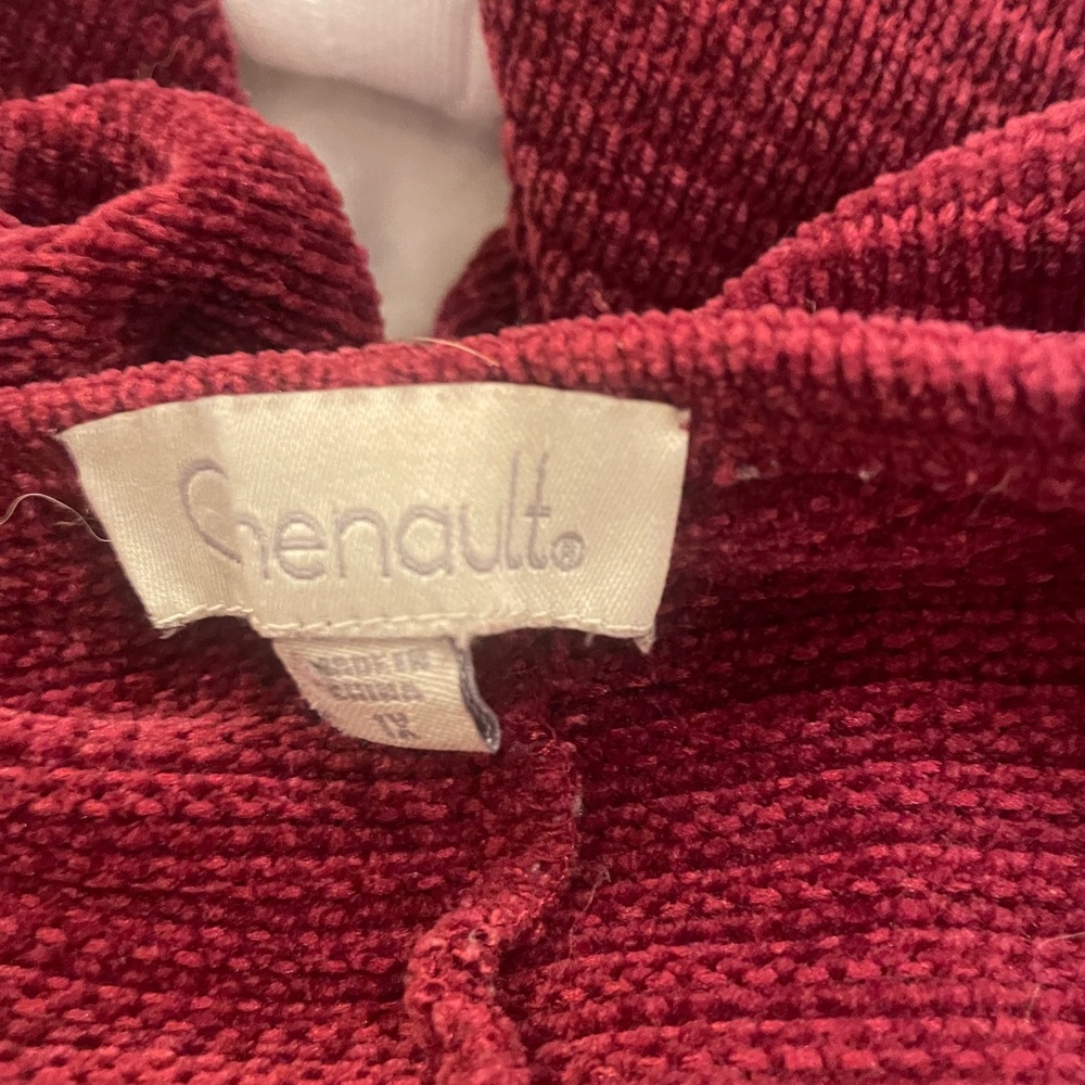 Red knit sweater